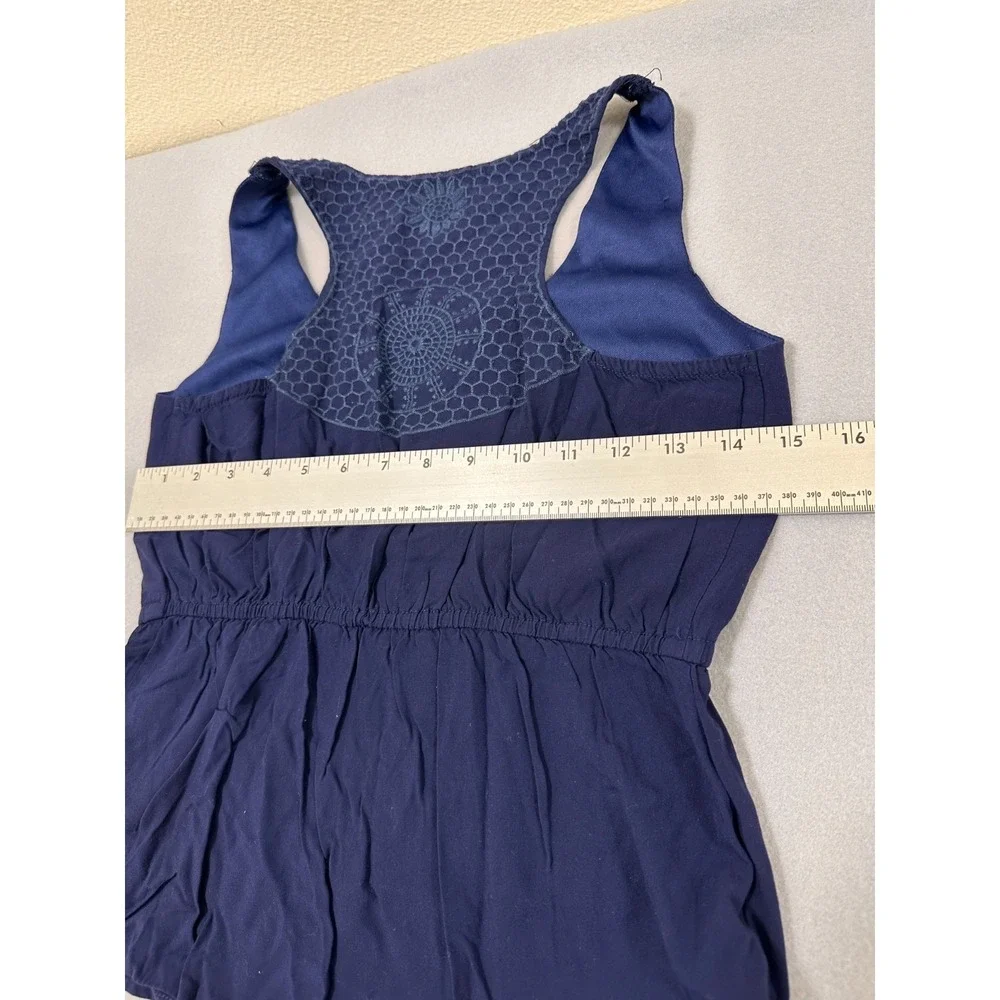 Unbranded Lace Back Racerback Tank Top Women S Navy‎ Blue Shirt